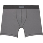 SKIMS Three-Pack Gray SKIMS Cotton 5 Boxer Briefs