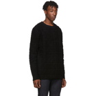 Fendi Black Embossed Wool Forever Fendi Sweater