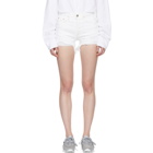 Grlfrnd White Denim Helena Shorts