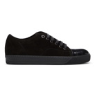 Lanvin Black Suede and Croc DBB1 Sneakers