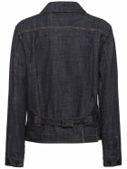 YOHJI YAMAMOTO Loose Denim Paneled Tucked Jacket
