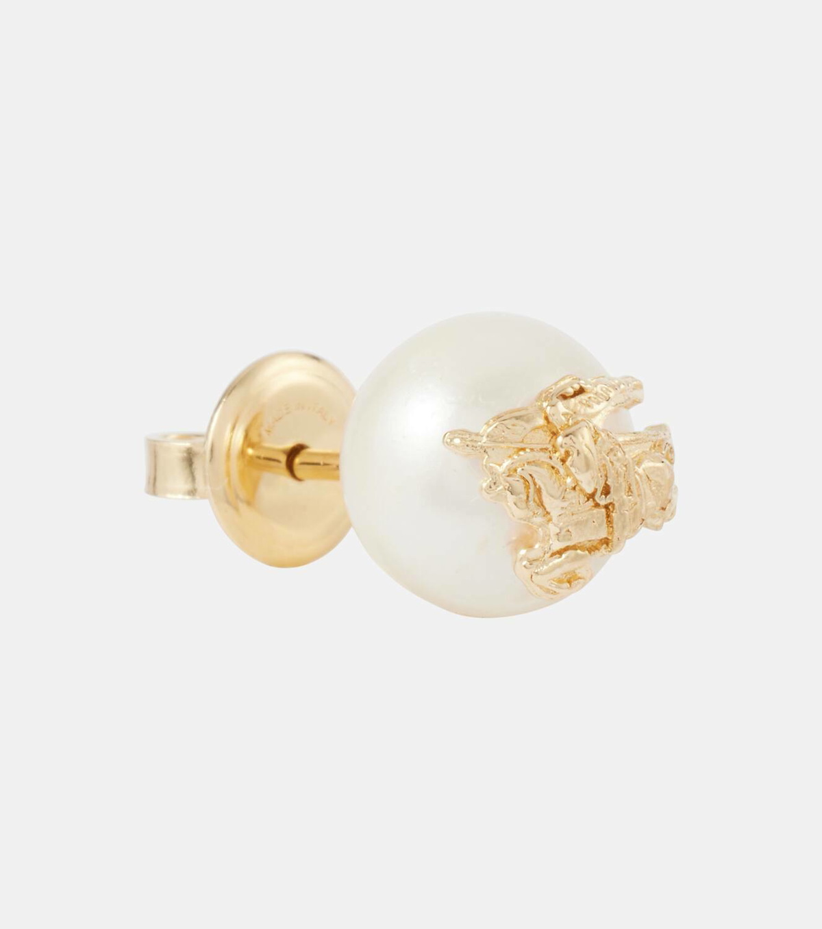 Burberry EKD gold-plated freshwater pearl earrings