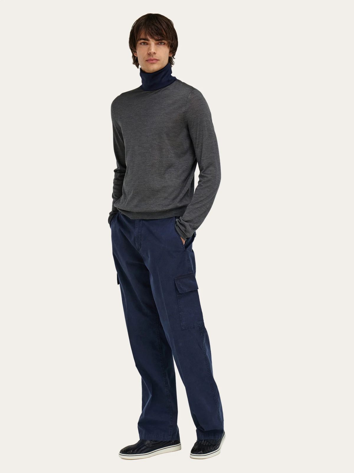 Ferragamo Mens Derby slip-on in Blue