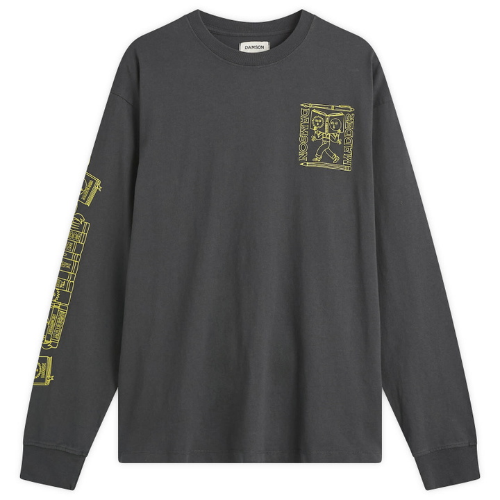 Photo: Damson Madder Women's The Reader Long Sleeve T-Shirt in Charcoal