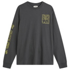 Damson Madder Women's The Reader Long Sleeve T-Shirt in Charcoal