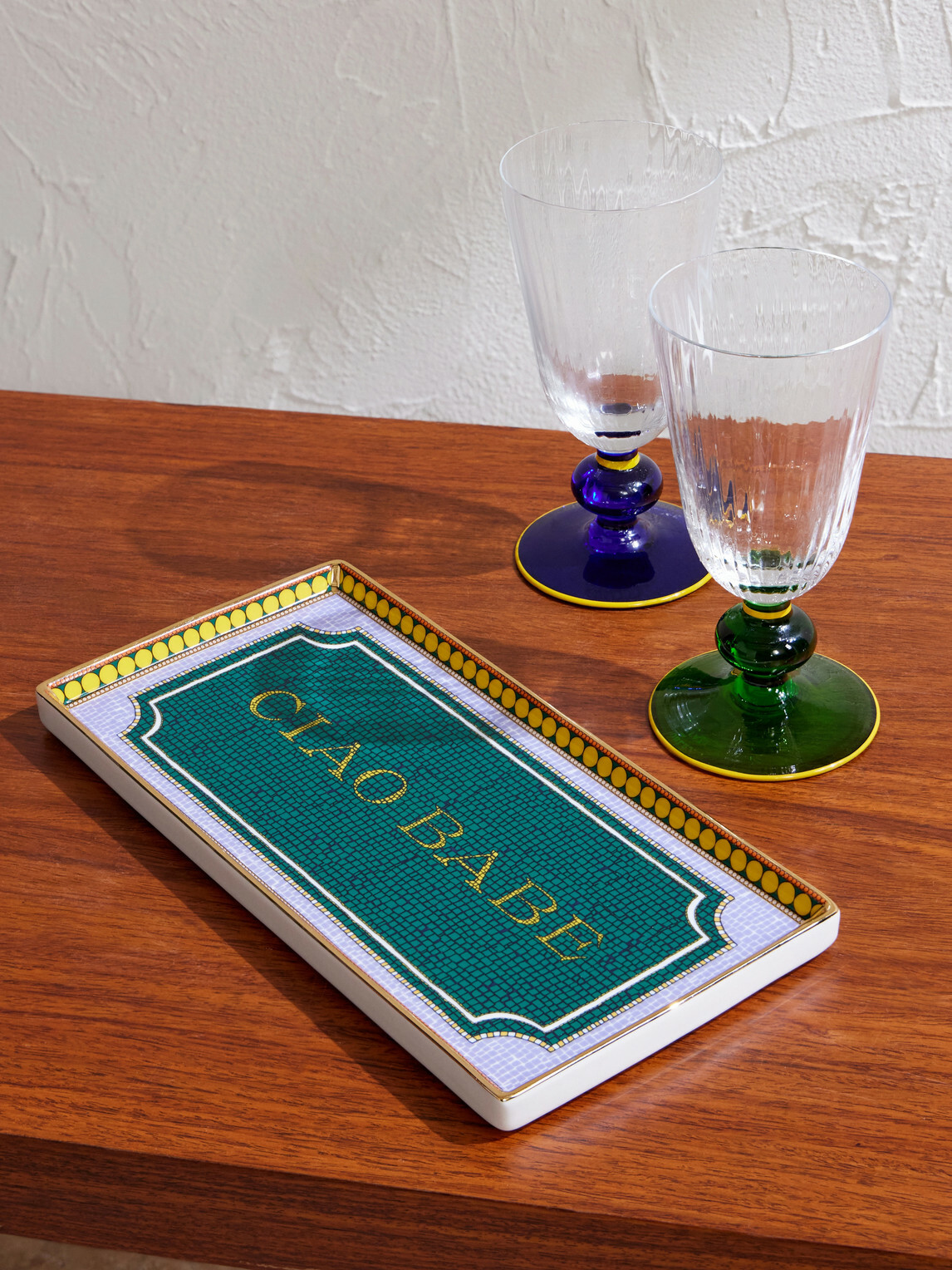 La DoubleJ - Ciao Babe Porcelain Tray - Green