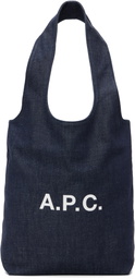 A.P.C. Navy Ninon Small Denim Tote