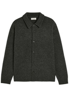 Frame Brushed Wool and Yak-blend Overshirt Charcoal