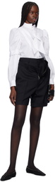 Noir Kei Ninomiya Black Wool Tropical Shorts