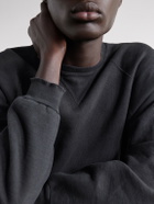A.PRESSE - Vintage Cotton-Fleece Sweatshirt - Black