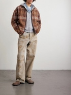 The Elder Statesman - Checked Cashmere Jacket - Brown