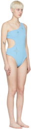 Chet Lo SSENSE Exclusive Blue Twilight One-Piece Swimsuit