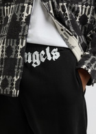 Palm Angels Logo-print Cotton Sweatpants Black
