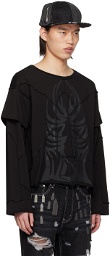 Who Decides War Black Winged Long Sleeve T-Shirt