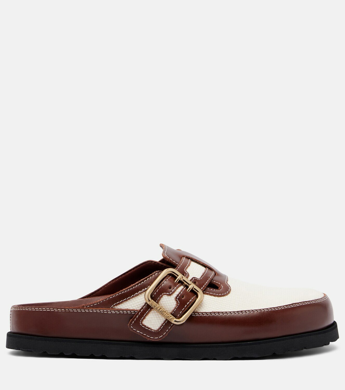 Birkenstock 1774 Boston leather-trimmed woven clogs