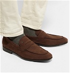 Tod's - Nubuck Penny Loafers - Men - Brown