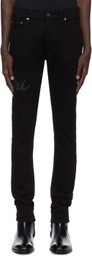 AMIRI Black 'Amiri' Script Logo Jeans
