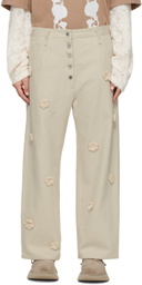 Song for the Mute Beige Daisy Trousers