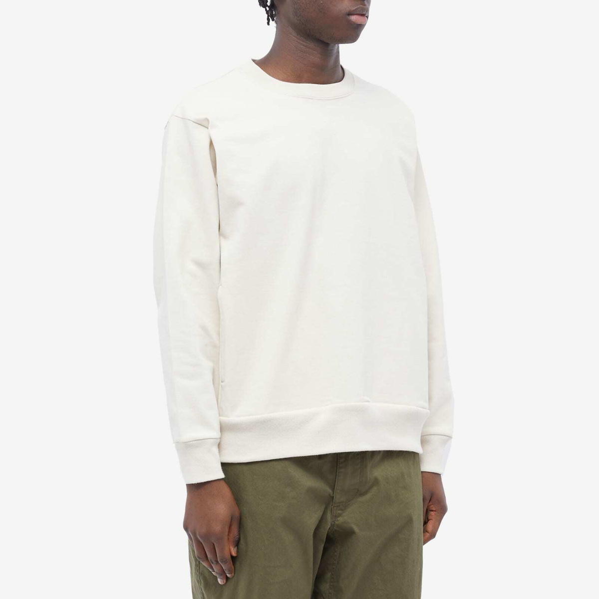 Pilgrim Surf + Supply Men's Fiore Heavy Crew Sweat in Ivory