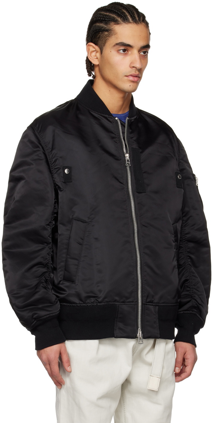 sacai Black MA-1 Bomber Jacket Sacai