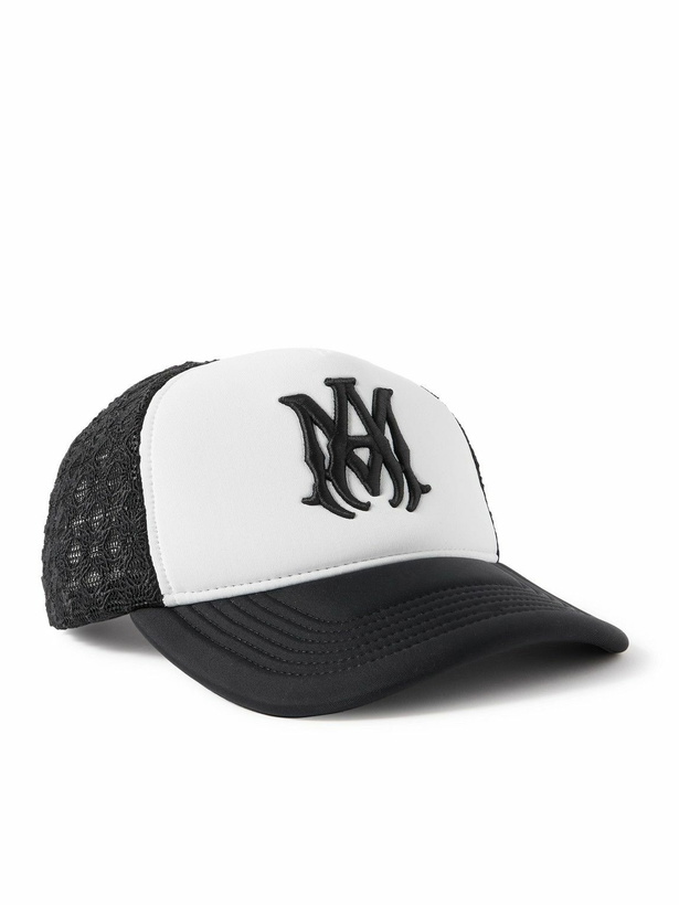 Photo: AMIRI - MA Logo-Embroidered Scuba and Mesh Trucker Cap