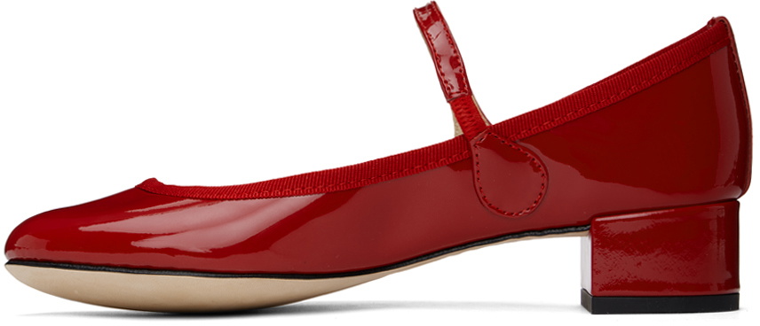 Repetto Red Rose Mary Janes Heels Repetto