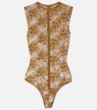 Alex Perry Floral sheer lace bodysuit