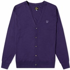 Needles Men's Wool Butterfly Cardigan in Purple