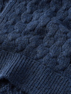 Begg & Co - Bernard Cashmere and Wool-Blend Scarf - Blue