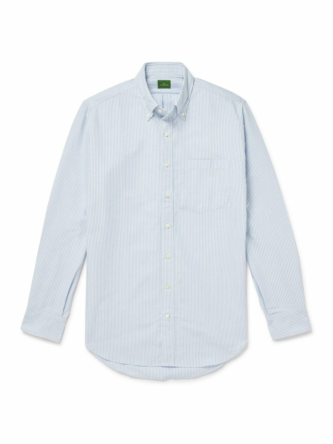 Sid Mashburn - Button-Down Collar Striped Cotton Oxford Shirt - Blue