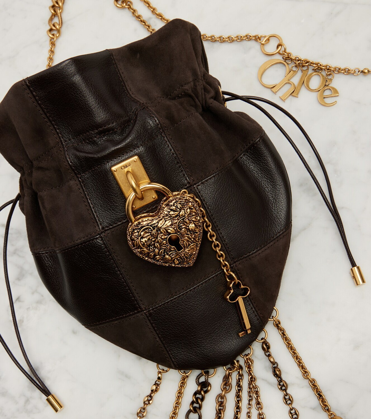 Chloé Château Treasures leather shoulder bag
