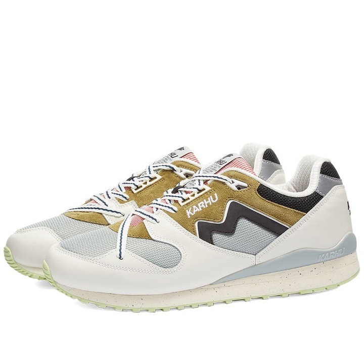 Photo: Karhu Men's Synchron Classic Sneakers in Lily White/Green Moss