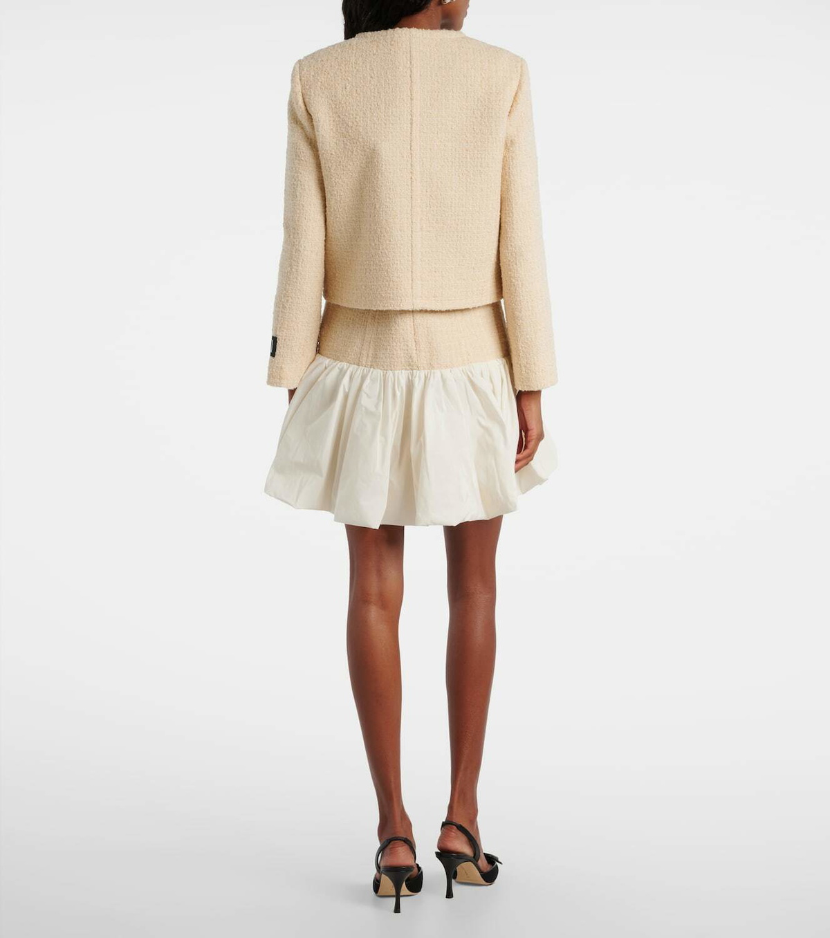 Patou Logo wool-blend bouclé jacket