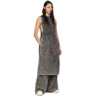 S.R. STUDIO. LA. CA. Black Checkered Pleats Mineral Wash Bib Dress