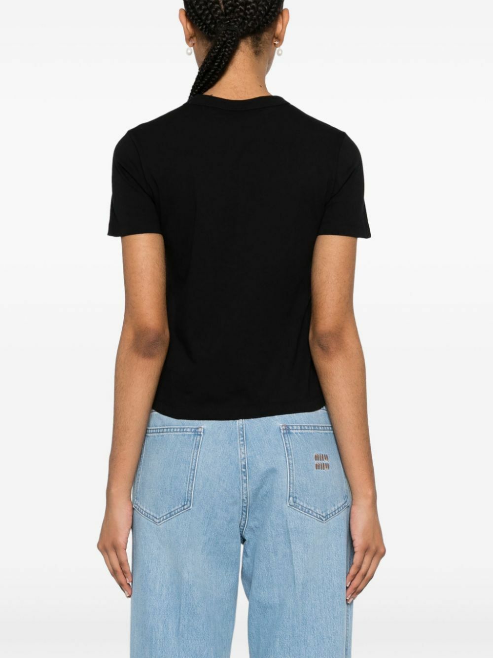 【GUCCI】BIG SALE★CRYSTAL G LOGO クロップド Tシャツ GUCCI | Cropped T-Shirt With Crystal G Logo Womens | Women