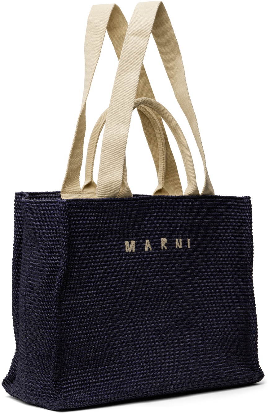 Marni Navy Large Basket Tote Marni