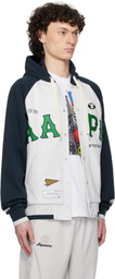 AAPE by A Bathing Ape Gray & Navy Main Zip Up Jacket