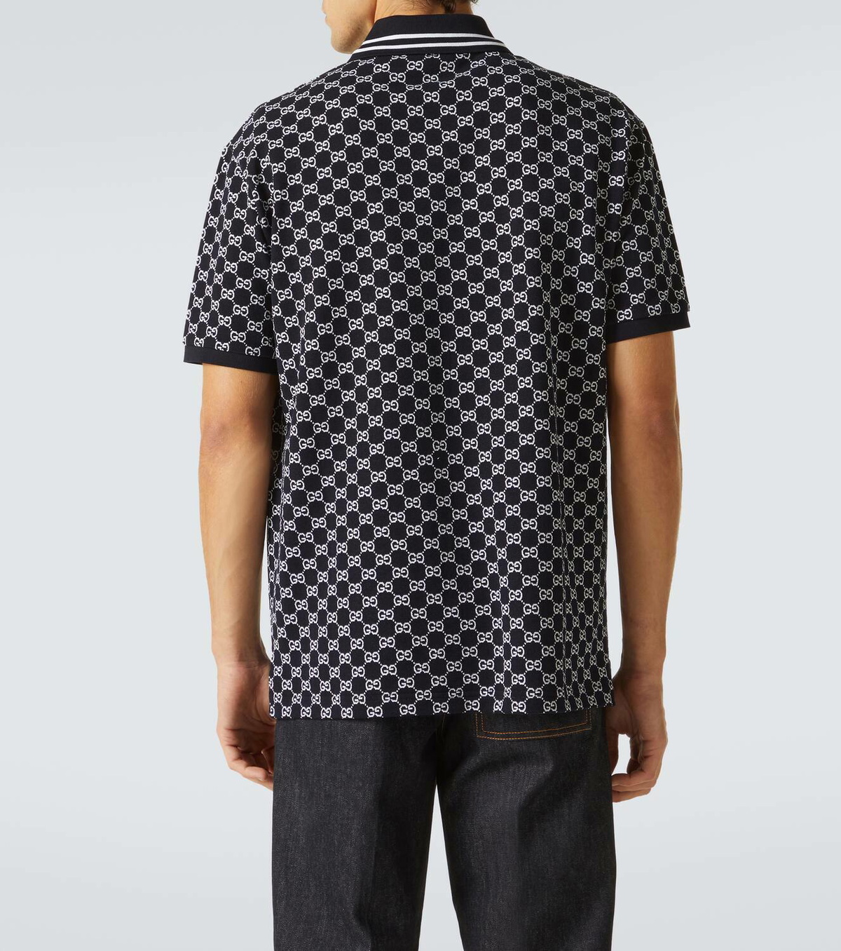 Gucci GG cotton piquet jacquard polo shirt