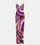 Pucci Iride silk slip dress