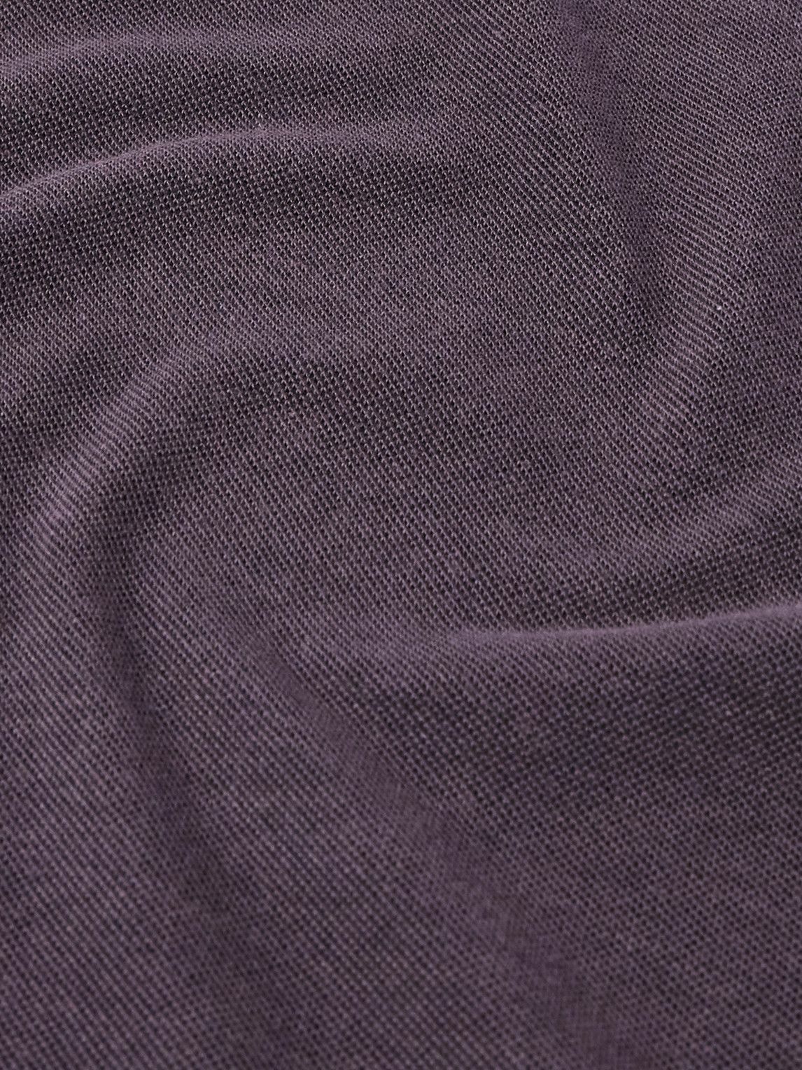 Stòffa - Cotton and Silk-Blend Piqué T-Shirt - Purple