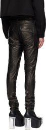 Rick Owens Black Porterville Tyrone Leather Pants