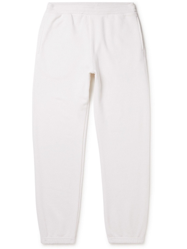 Photo: SSAM - Textured Organic Cotton and Silk-Blend Jersey Sweatpants - White