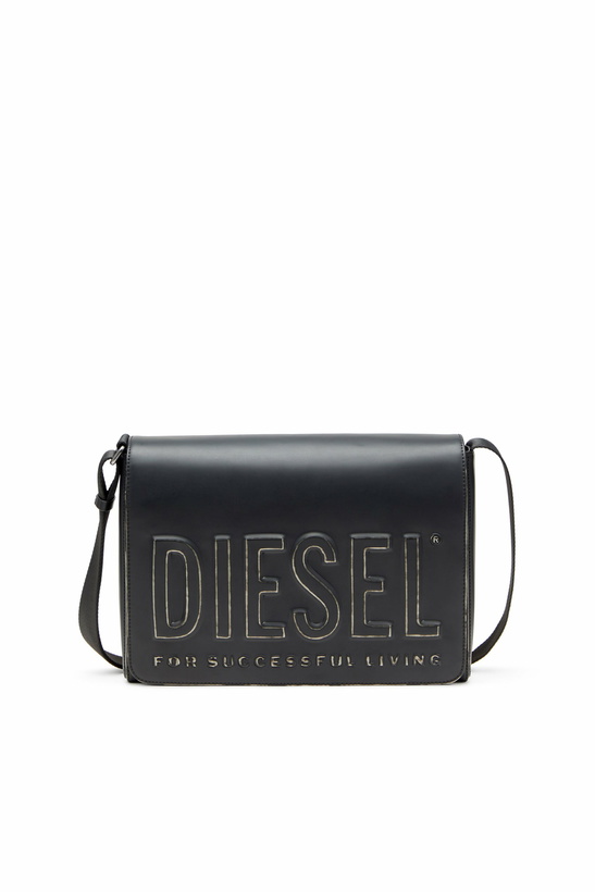 Photo: Diesel Messenger bag in brushed PU - Crossbody Bags Mens in Black