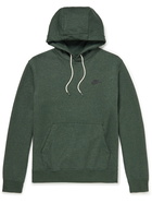 NIKE - Sportswear Logo-Print Cotton-Blend Jersey Hoodie - Green