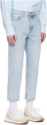AMI Paris Blue Tapered-Fit Jeans