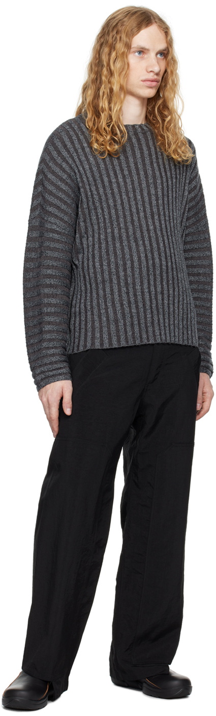 Eckhaus Latta Gray Keyboard Sweater