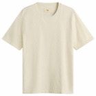 Folk Men's Textured T-Shirt in Ecru