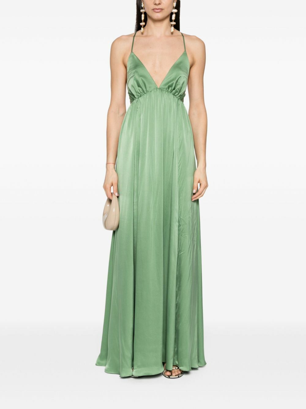 slim fit dress slacks Zimmermann - Silk Wrap Mini Dress Clover (Size 8/12) – Goldie's main image 1