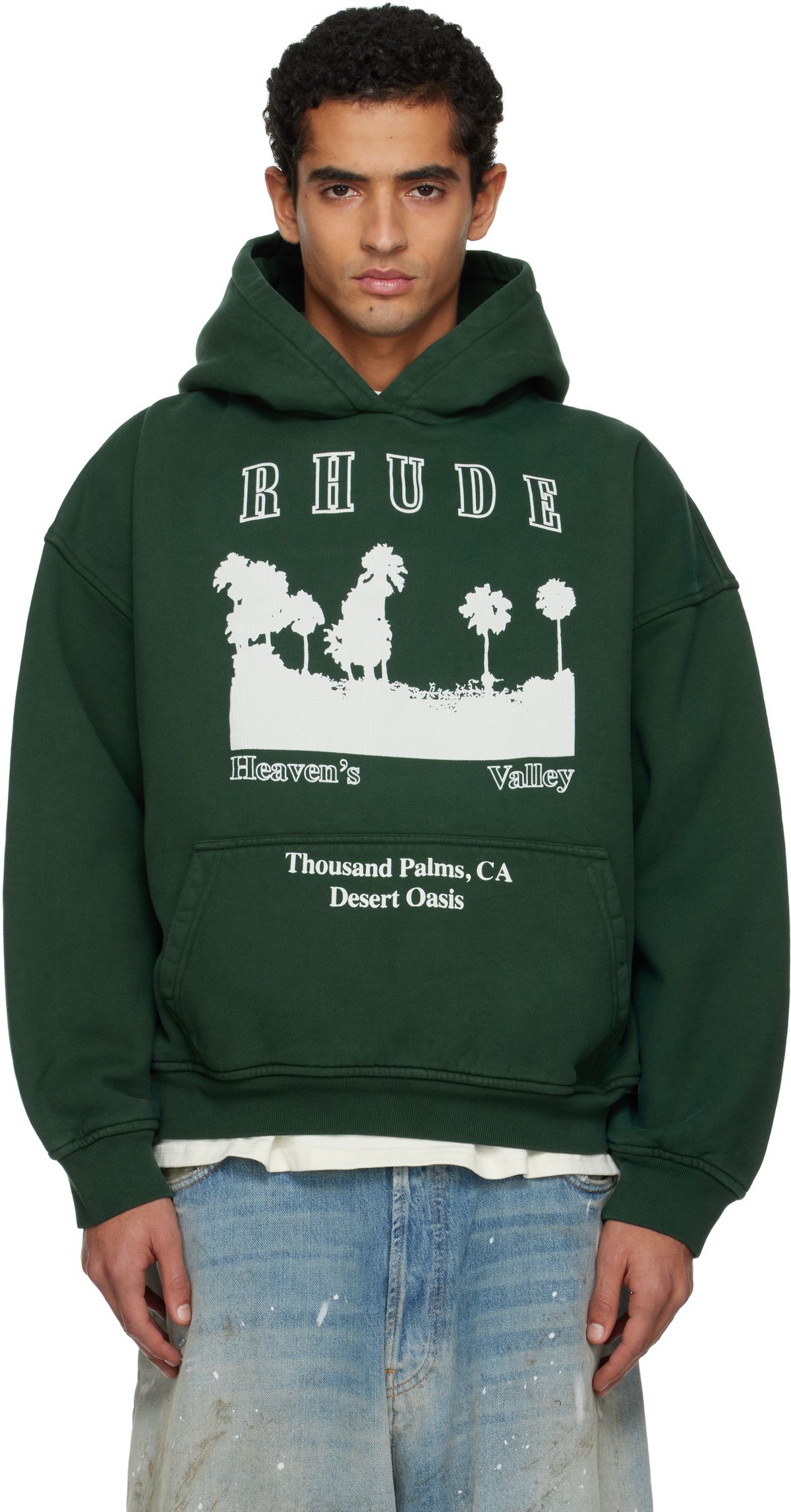 Rhude Green 'Thousand Palms' Hoodie