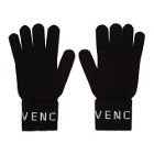 Givenchy Black and White Wool Gloves
